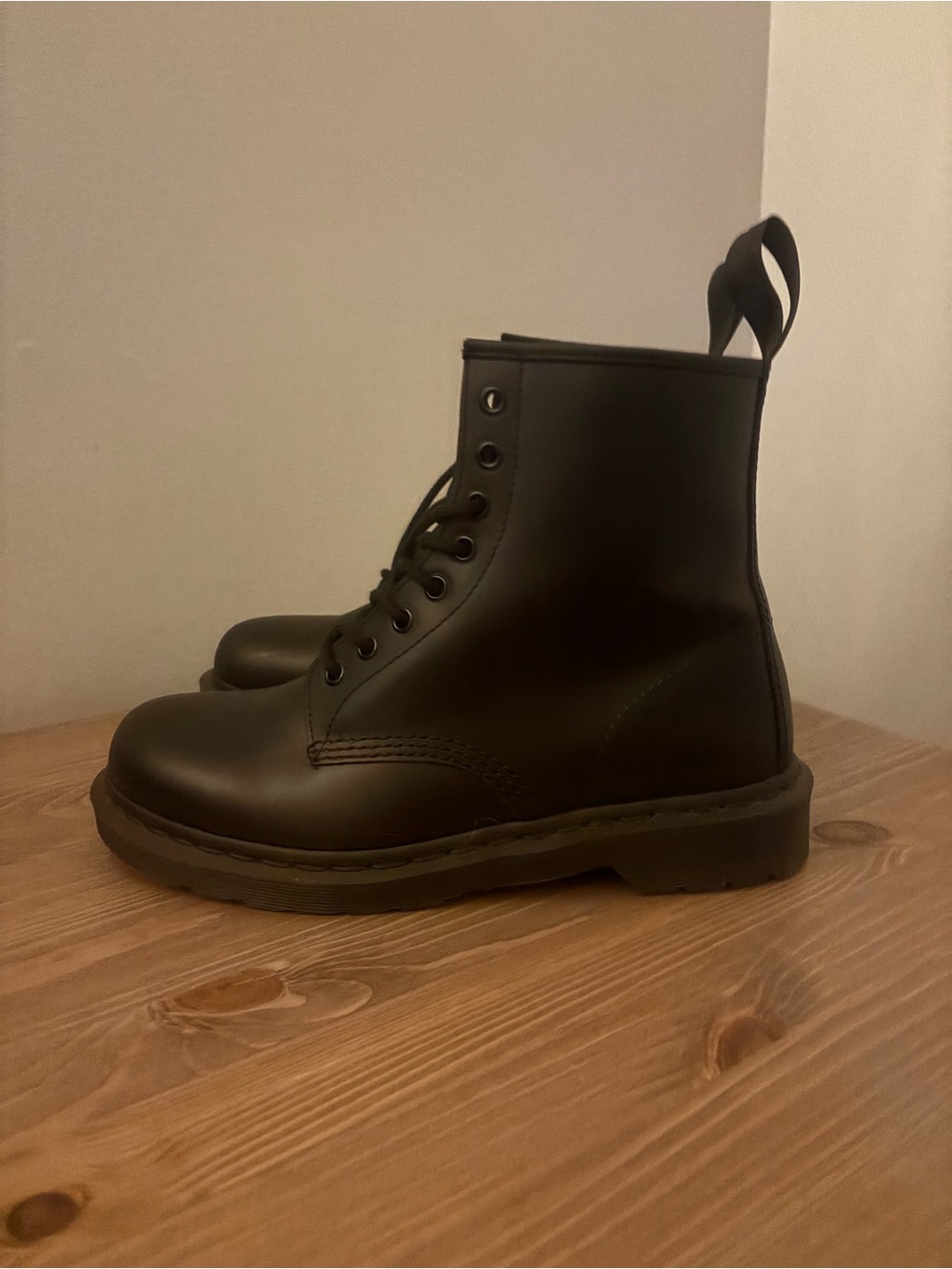 All black Dr. Martens